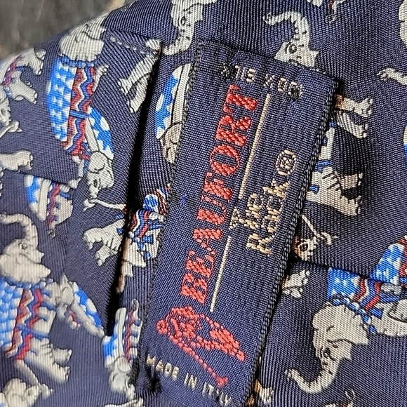 Cravate Beaufort Tie Rack 100% Silk Thaïlande Elephant Thailand transport - Picture 5 of 6